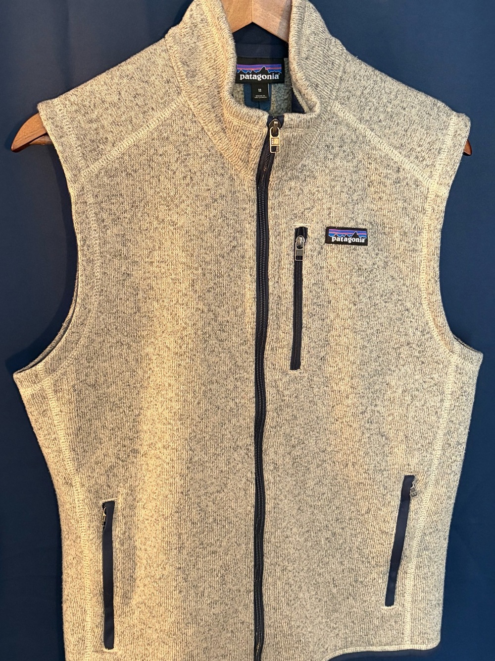 Patagonia Men’s Cream Better Sweater Vest Size Medium